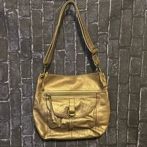 Vtg 90’s FOSSIL SASHA Leather Crossbody/Shoulder Bag EUC